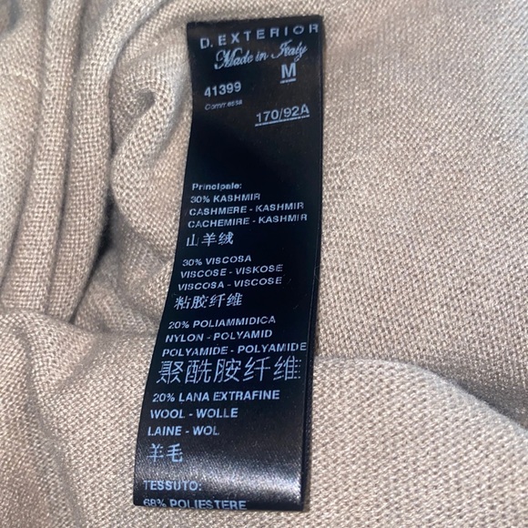 D. Exterior Italy Cashmere blend sweater size M - Picture 5 of 5